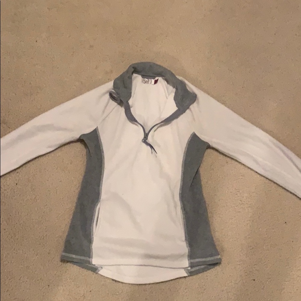 Fleece quarter zip sweatshirt